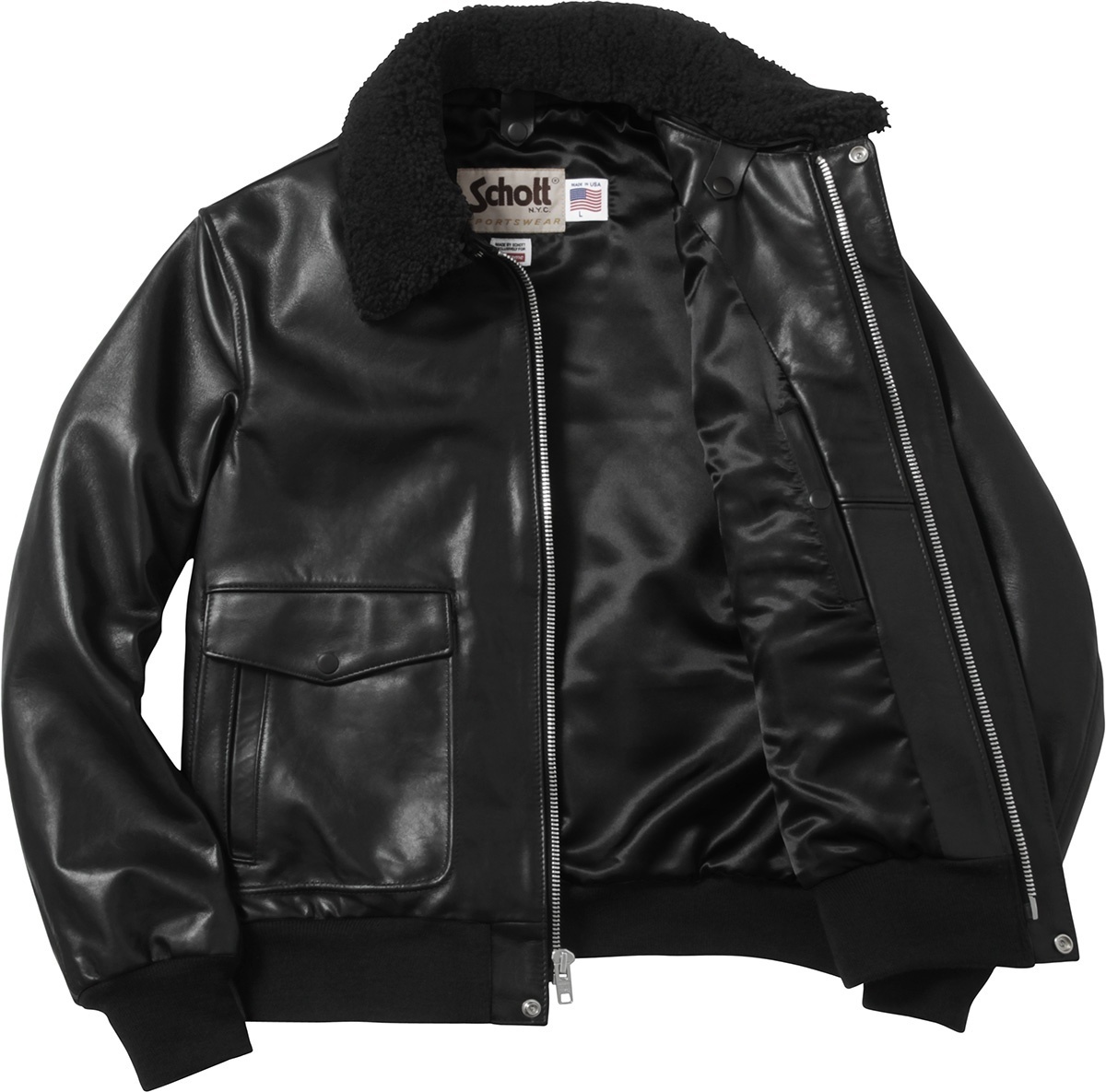 Supreme®/Schott® Leather A-2 Flight Jacket view 7